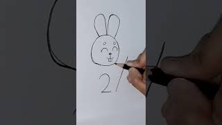 Dibuja un conejo a partir de figuras geométricas dibujo dibujosart drawing [upl. by Nurat]