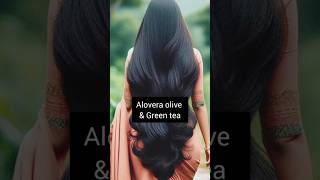 Aloe Vera Olive Hair Oil amp Green Tea reviewhaircare hair oil hair growth olive ytshortsviral [upl. by Busby]