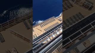 A view from a cruise ship balcony ocean happycruising cruise MSC MSC Seashore [upl. by Kaasi]