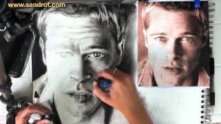 Brad Pitt by Sandrot [upl. by Yrtneg991]