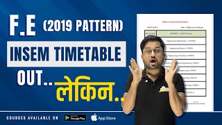 FE 2019 Pattern Insem Timetable Out Things you must know  sppu  Aalsi Engineer  Rounak Sir [upl. by Ybrik]