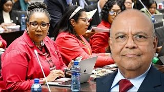 EFF want SAA parliament report to thrown away at pravin gordhans funeral [upl. by Ahsead]