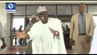 Gov AlMakura Welcomes Labaran Maku To The Gubernatorial Race With Shoki Dance [upl. by Cavanagh]