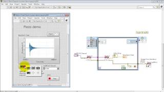 NI myRIO quotPiezoelectricEffect Sensor demoquot LabVIEW project [upl. by Ardie977]