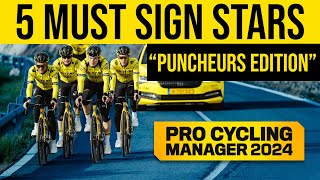 Pro Cycling Manager 2024 WONDERKIDS  5 PUNCHEURS You Should Sign [upl. by Magavern]