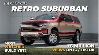 Retro Suburban Build  PaxPower JackalSUV with Vintage Square Body Theme with Supercharger [upl. by Thunell]