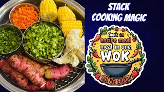 Healthy Stack Cooking in a Wok  Millet Dal amp Veggies  NutrientRich Meal Recipe [upl. by Bryner]