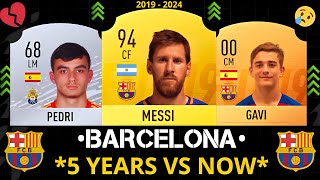 BARCELONA 5 YEARS AGO VS NOW 🤯💫  FT MESSI GAVI ARAUJO… [upl. by Hill]