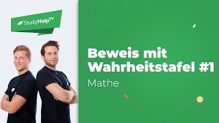 Aussagenlogik  Nachweis mit Wahrheitstafel  Beispiel 1 StudyHelp [upl. by Milewski]