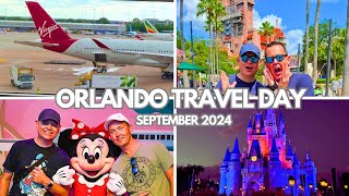 Orlando Florida TRAVEL DAY  Virgin Atlantic Premium Economy  MAN to MCO Walt DIsneyworld Sept 2024 [upl. by Yelwah]