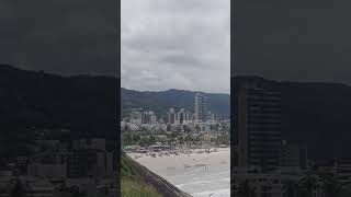 VISTA AÉREA DA PRAIA MAIS EXTENSA DO GUARUJÁ [upl. by Yragerg]