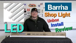 Barrina LED 4 Foot Shop Lights Unbox Install Review [upl. by Arun]