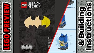 PREVIEW 40726 LEGO BRICKHEADZ Limited Edition Batman 85th Anniversary amp Building Instructions [upl. by Durant373]