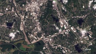 Satellite footage shows flooding in North Carolina following Helene [upl. by Ecila53]