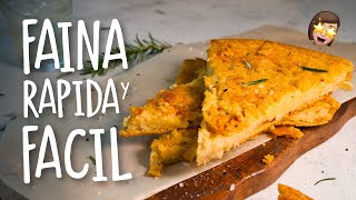 Receta FAINA 🤤  Como hacer Faina CASERA RÁPIDO Y FÁCIL  Harina de garbanzos  Faina en 5 minutos [upl. by Philipps]