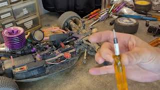 Ofna Hyper 7 Nitro buggy pillow ball steering knuckle repair replacement learn from my mistakes [upl. by Skurnik]