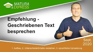 Kommentar  Aufabe und Operatoren  Zentralmatura Deutsch Jänner 2020 [upl. by Marguerita79]