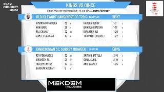 Kingstonian CC Surrey Midweek T20 v Old IsleworthiansHest CC T20 Second Eleven [upl. by Ahsekahs750]