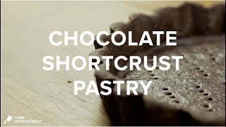 Chocolate Pastry  Chocolate Shortcrust Pastry  ChefDevelopment [upl. by Eirojam]