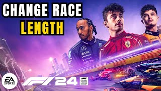 How to Change Race Length in F1 24  Career Mode amp Grand Prix [upl. by Ennylcaj]