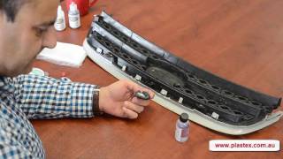 Repairing a car front grill with Plastex [upl. by Melvena]