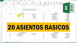 Ejercicio de cuentas T en Excel explicado PASO A PASO [upl. by Cordier]