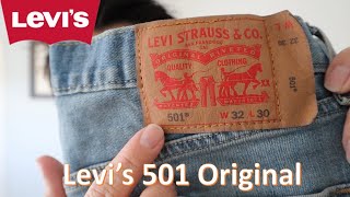 Levis 501 Original Fit Jeans Stretch Review [upl. by Iidnarb]