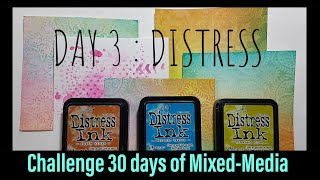 30 days of MixedMedia day 3  Distress [upl. by Buzzell]