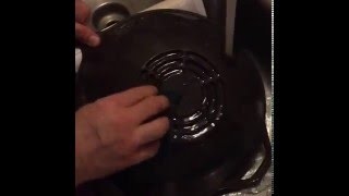 How To Restore Cast IronReseasoning Cast Iron Using The Self Clean Option On Your Oven [upl. by Granny880]