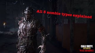 COD WW2 Nazi Zombies all zombie types in the final reich explained [upl. by Valaree321]