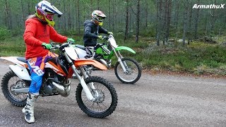 KTM SX250 vs Kawasaki KX250 [upl. by Barthold]