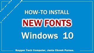 Windows fonts  How to install fonts in windows 10 in hindi [upl. by Lleneg]