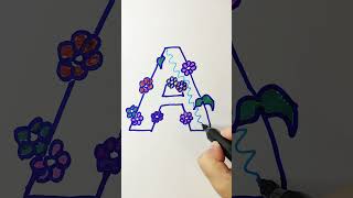 How to Draw The Letter quotAquot With Different Art Style [upl. by Eilojne]