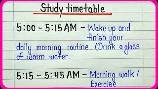 Best timetable for class 12th  Study routine for class 12th  Topper student time table [upl. by Rosdniw]