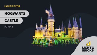 LIGHT MY BRICKS  Hogwarts Castle 71043 Lighting Kit Demonstration [upl. by Raymond265]