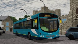 Route 722  Scania L94UB Solar  Apsley Bus Simulator  Roblox [upl. by Ylrebmic869]