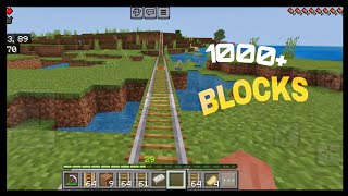 WORLD RECORD 1000 Blocks of Rail in Minecraft [upl. by Fancie]