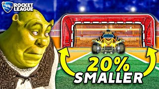 I SECRETLY made the goal SMALLER he never noticed Rocket League Prank [upl. by Apthorp82]