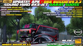 UPDATE BUSSID V433 APK BUSSID V433  OBB BUSSID V433 TERBARU SOUND HINO RK8 JET DARAT SUOSSS [upl. by Aramak]