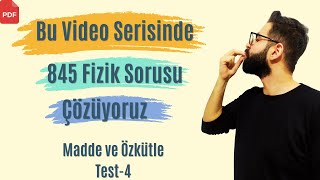 Dört Dörtlük Fizik Madde ve Özkütle Test4 PDF [upl. by Ellennod]