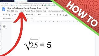 How to Put Square Root in Google Docs [upl. by Cheney767]