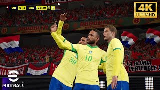 eFootball 2024  Paraguai vs Brasil  Copa America 2024  Gameplay 4K [upl. by Zillah]