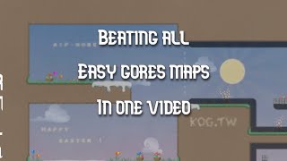 Teeworlds — Beating all Easy Gores Maps in one video  KoG  AwB  DDNet [upl. by Malloy]