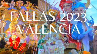 FALLAS 2023 VALENCIA CENTRO 4K [upl. by Odrarej989]