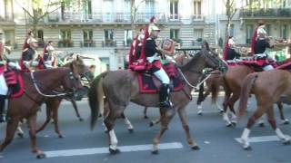 départ du régiment de cavalerie de la garde républicaine [upl. by Spector]