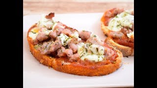 Receta casera del Crostini de Salchichas y Mozzarella [upl. by Yahska]