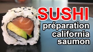 Comment faire Maki California Saumon la méthode par chef japonais [upl. by Ynitsed]