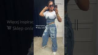 Stylizacja modowa  bluzka jeans z gorsetem 🖤 inspiracjemodowe trendymodowe fashion outfit [upl. by Apul]