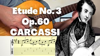 ETUDE No 3 Op60  Matteo CARCASSI  CLASSICAL GUITAR [upl. by Assillam]