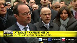 Charlie Hebdo  quotun attentat terroristequot pour François Hollande [upl. by Peednam]